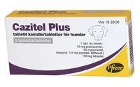 CAZITEL PLUS 50 mg/144 mg/150 mg vet tabl (koiralle)2 fol