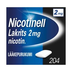 NICOTINELL LAKRITS 2 mg lääkepurukumi 204 fol